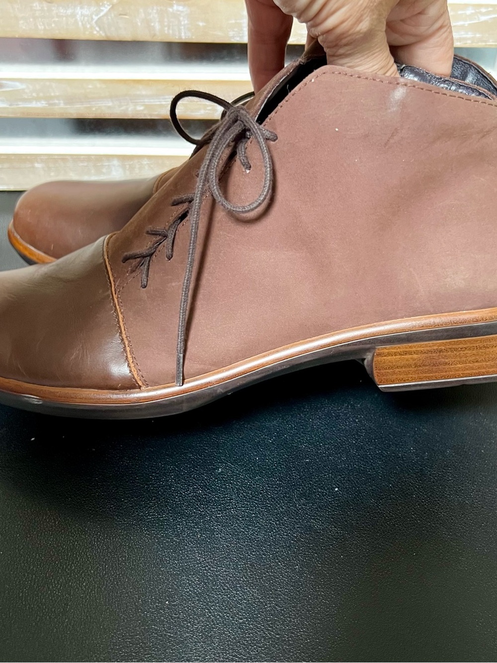 NAOT Camden Leather Pecan Brown Ankle Boots - Picture 9 of 10